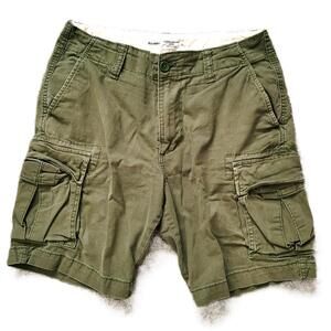 Old Navy Men's 32 Cargo Shorts Olive Green Lived-In Straight